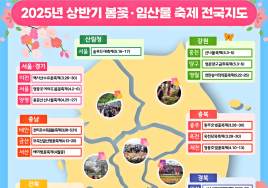 산림청, 전국 144개 '봄꽃·임산물 축제' 담은 지도 발간